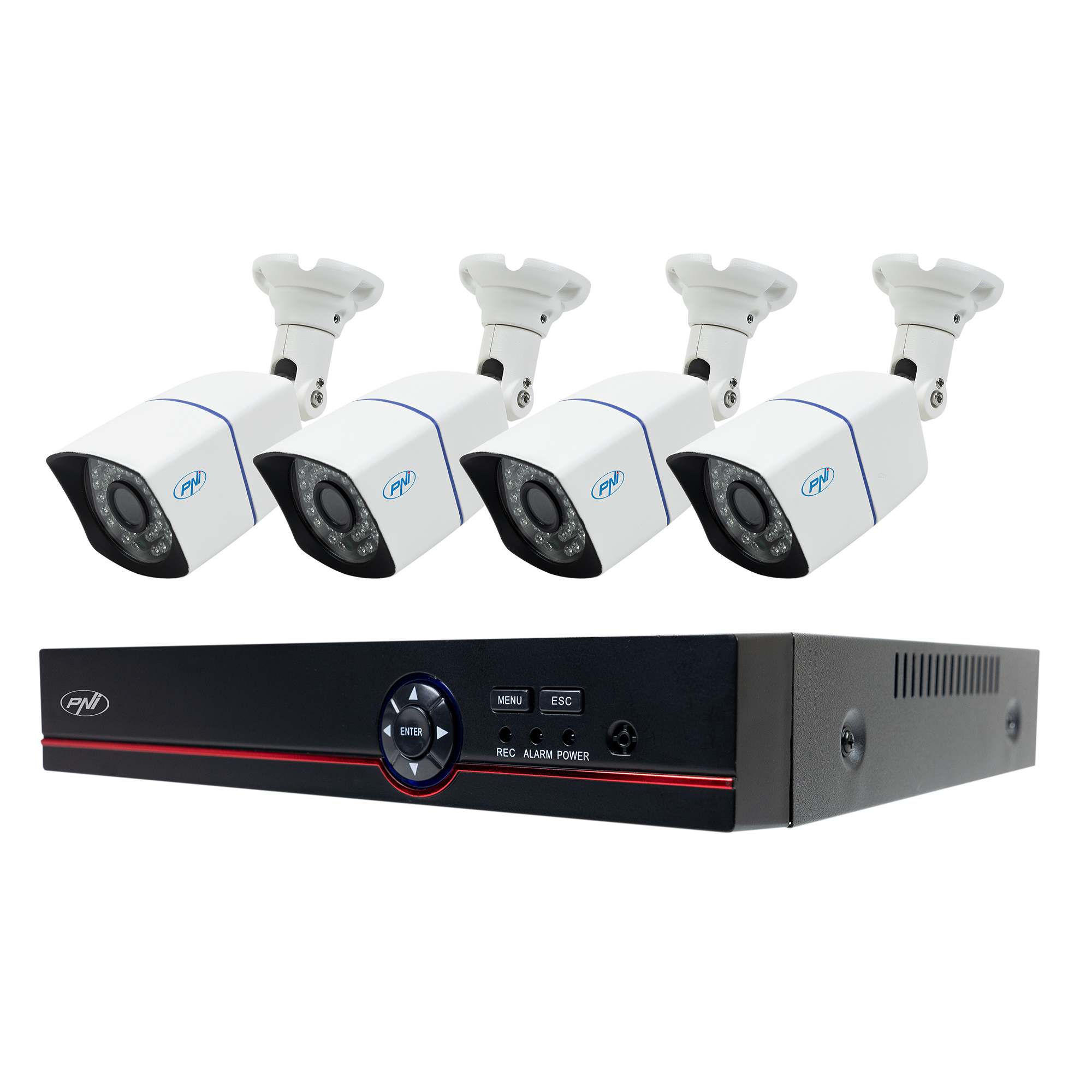 Kit vidéosurveillance AHD 5MP avec DVR et 4 caméras extérieures PNI House PTZ1500 – Image 2