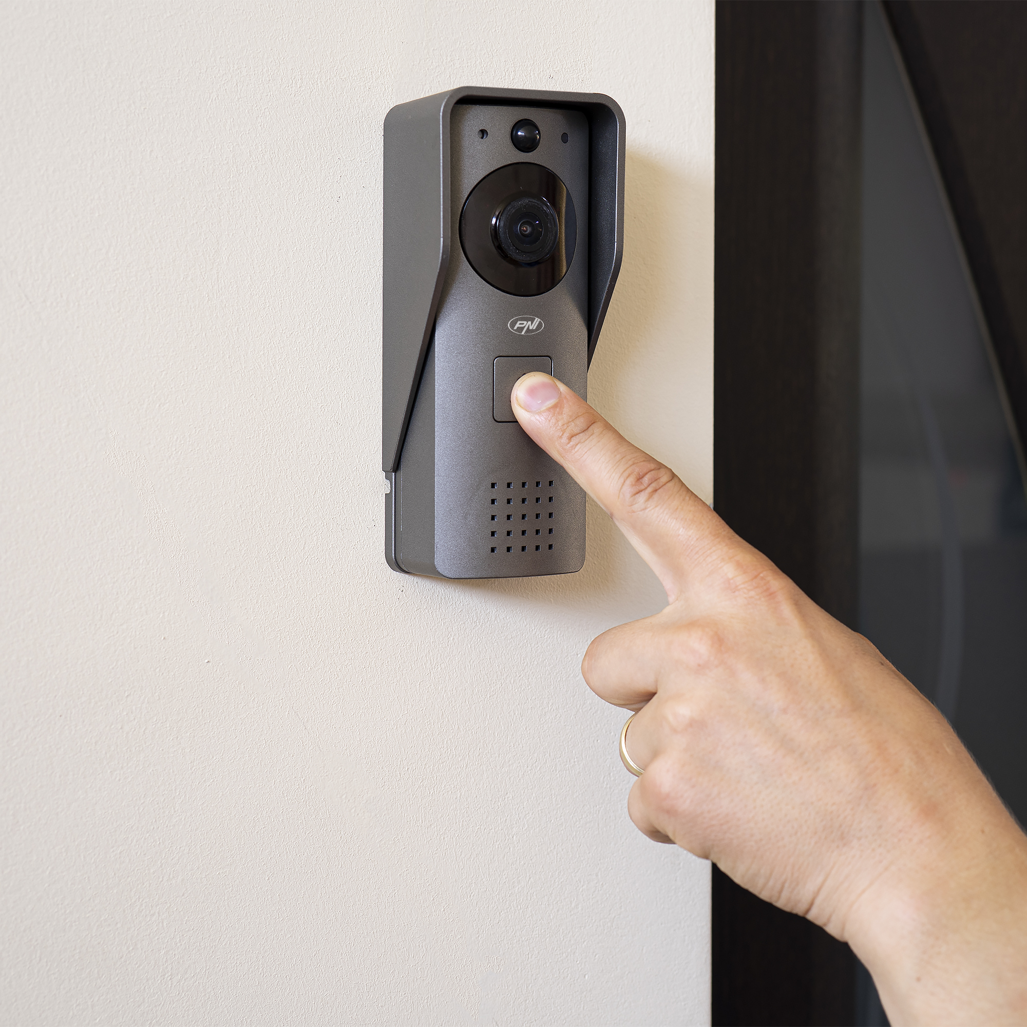 Interphone vidéo WiFi intelligent PNI House 910 HD avec application Tuya Smart et contrôle gâche électrique (Yala) – Image 3