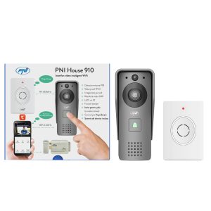 Interphone vidéo WiFi intelligent PNI House 910 HD avec application Tuya Smart et contrôle gâche électrique (Yala)