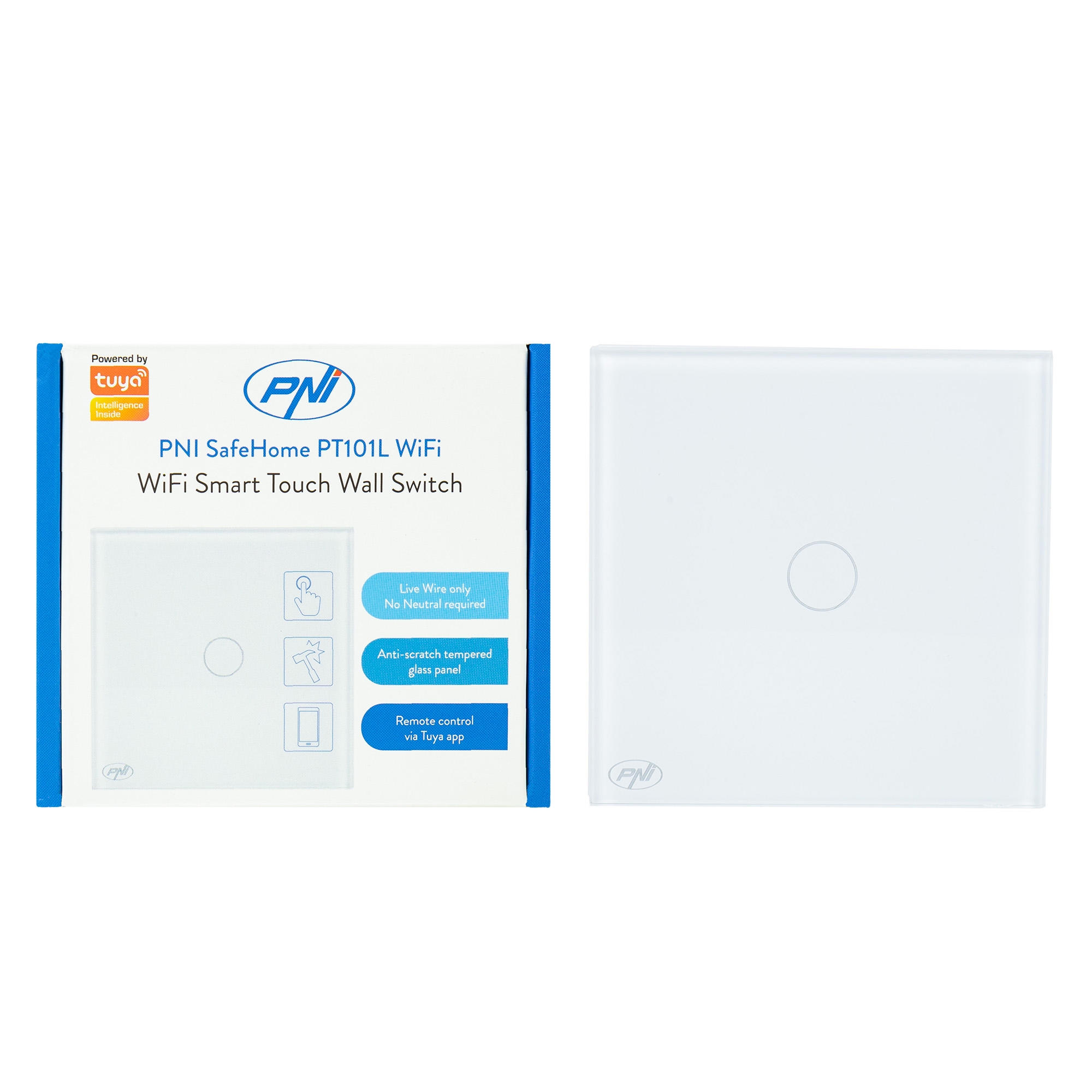 Interrupteur intelligent tactile WiFi PNI SafeHome PT101L