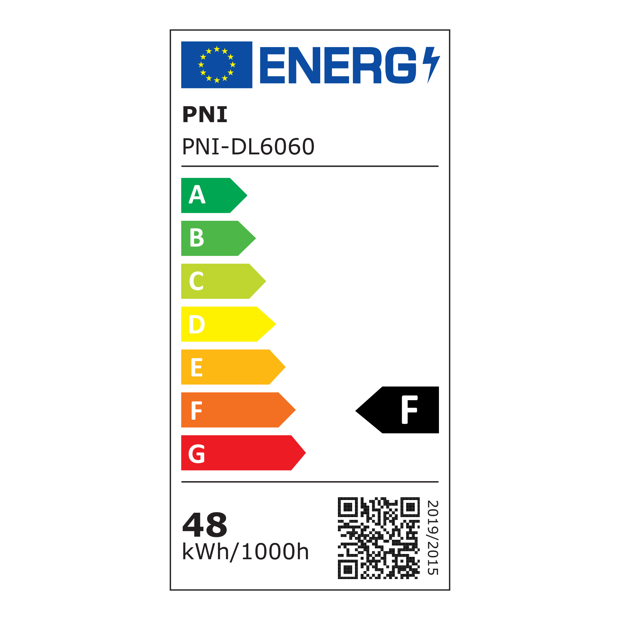Panneau LED encastrable 60x60 48W blanc froid 6400K PNI H-Light 4800 lm – Image 4