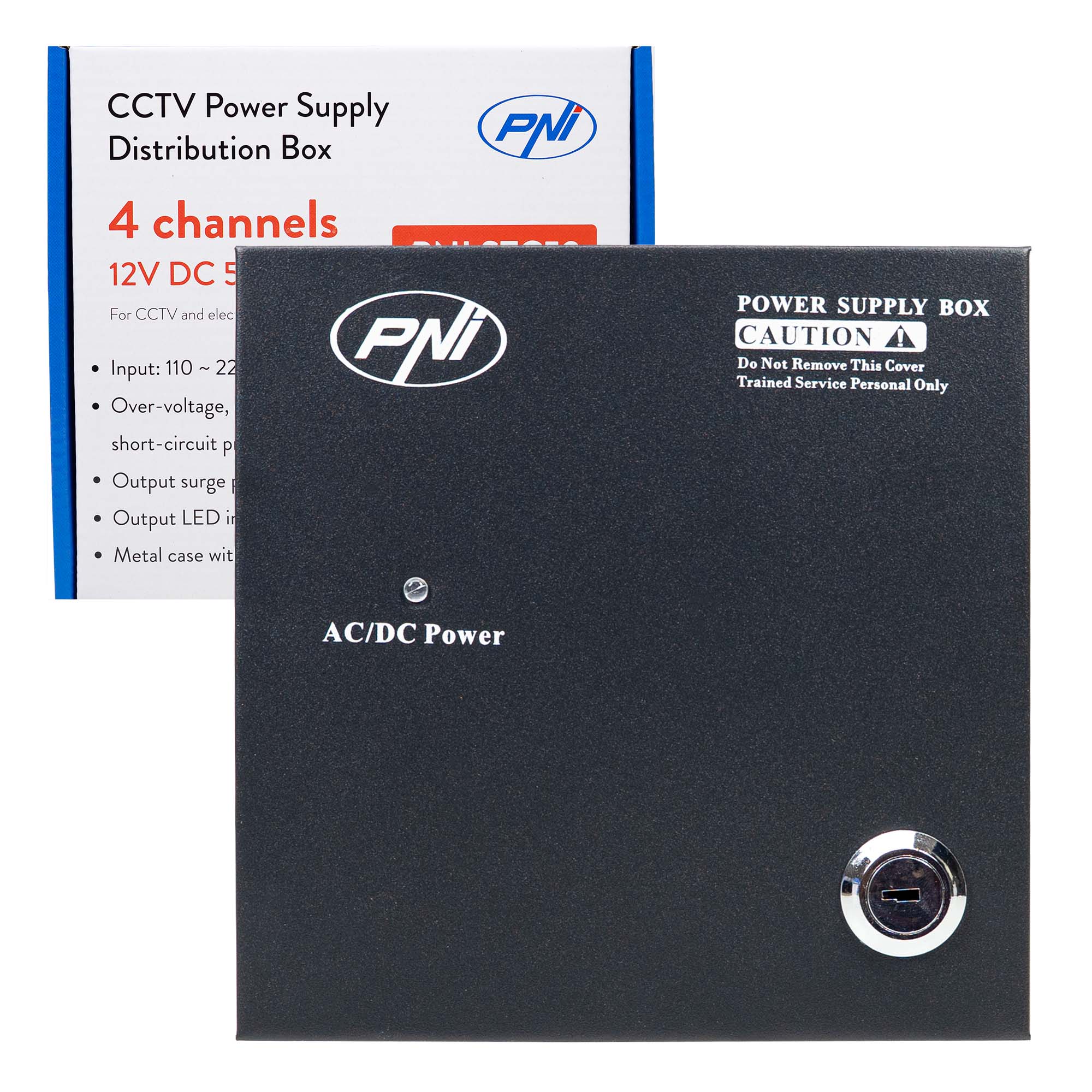Alimentation 12V 5A 60W pour vidéosurveillance PNI STC52 – Boîtier métallique 4 sorties CCTV – Image 5
