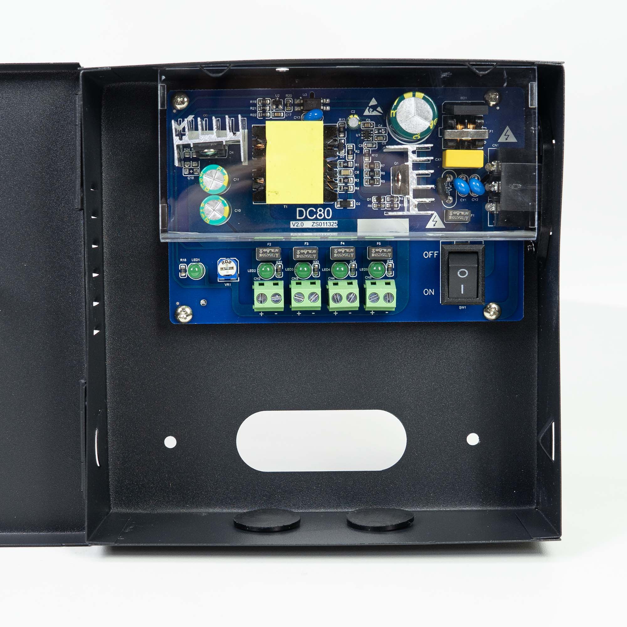Alimentation 12V 5A 60W pour vidéosurveillance PNI STC52 – Boîtier métallique 4 sorties CCTV – Image 2