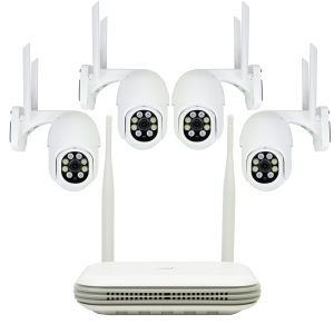 Kit vidéosurveillance WiFi 4K avec NVR et 4 caméras extérieures 8MP IP65 PNI