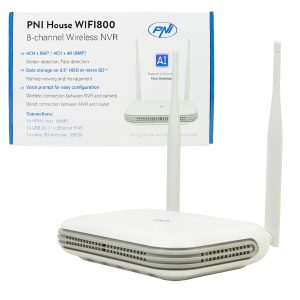 Enregistreur vidéo réseau sans fil PNI House WIFI800, 8 canaux