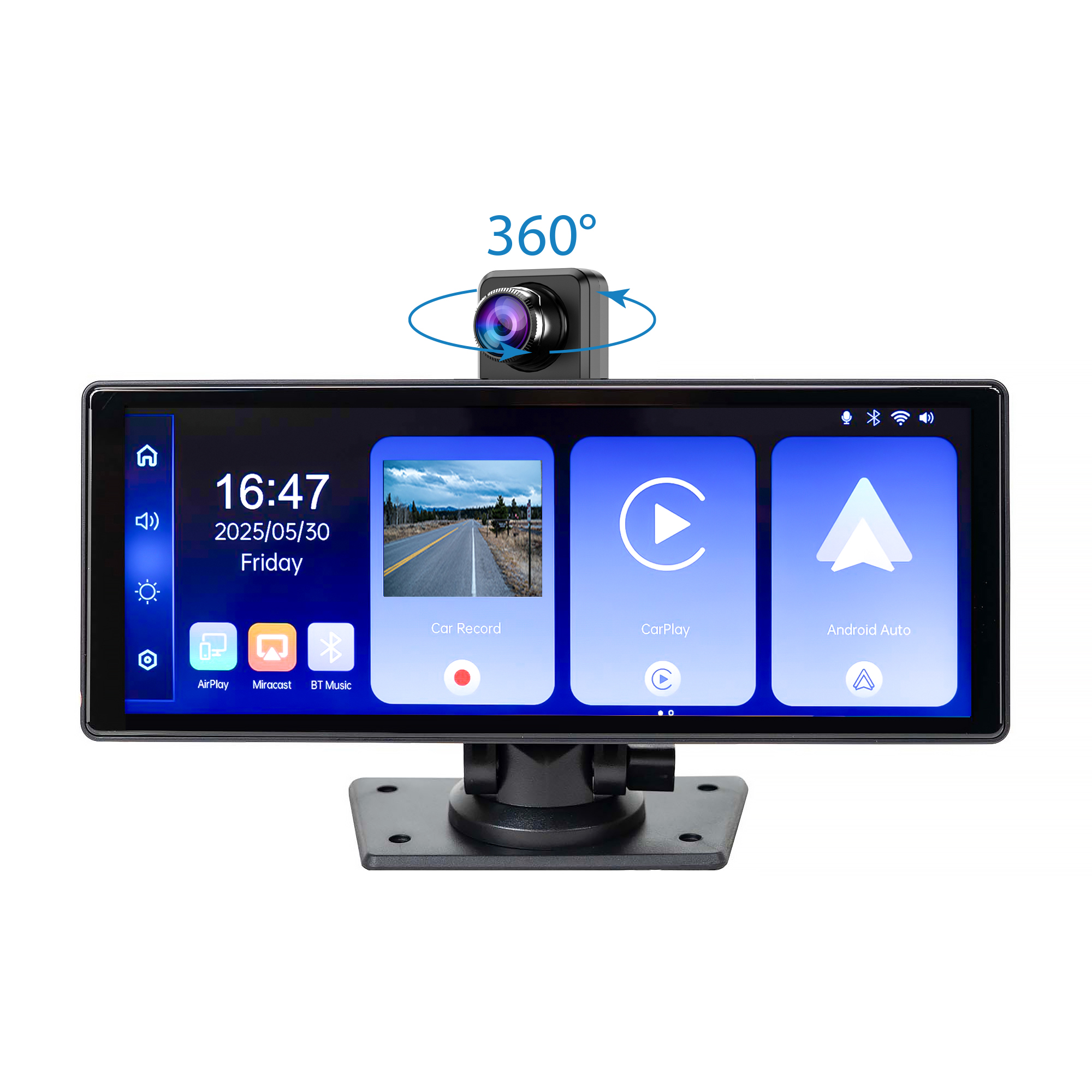 Moniteur Voiture PNI D1026 avec DVR 10,26" – CarPlay & Android Auto Sans Fil, Double Caméra, Bluetooth, GPS – Image 2