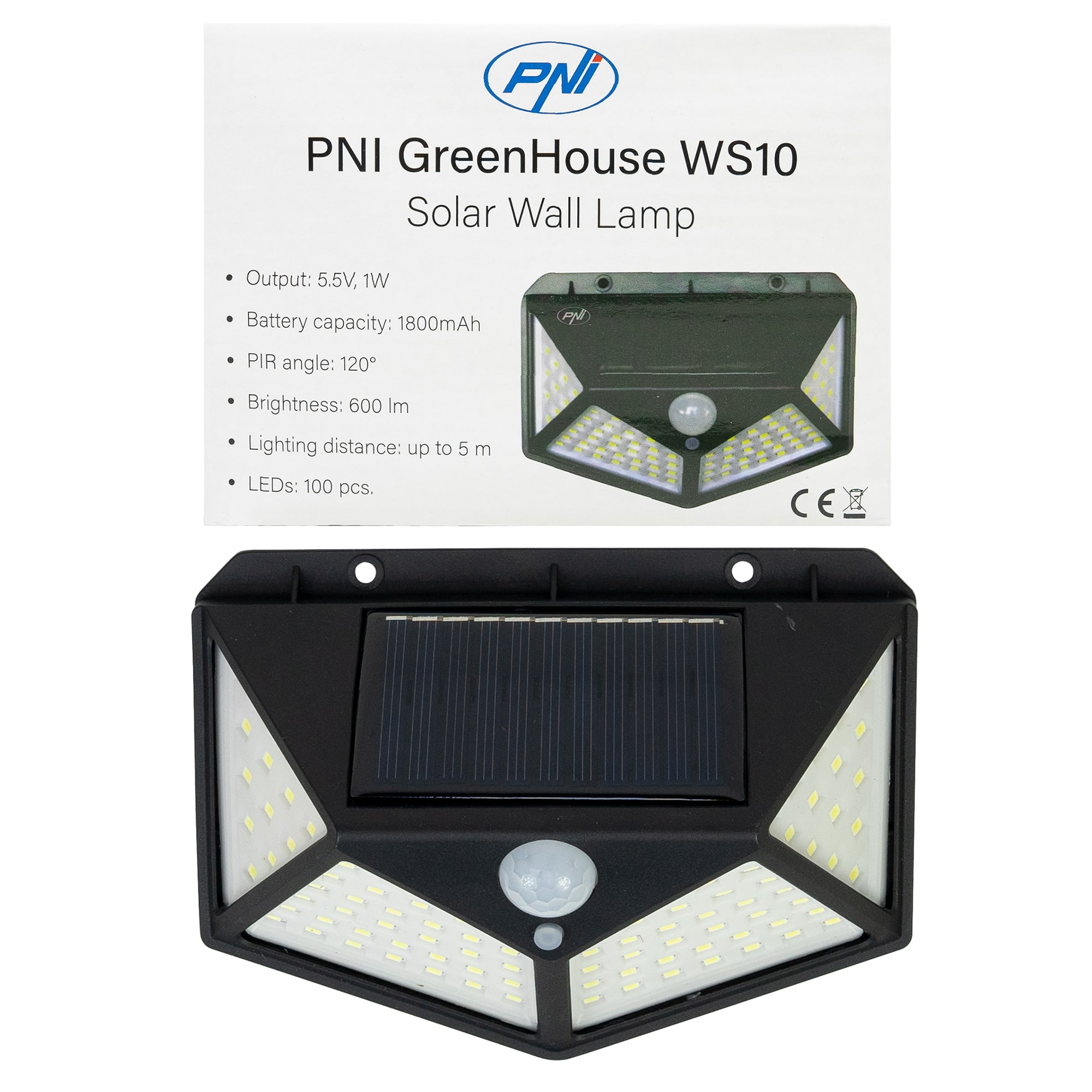 Lampe solaire LED 600 lm